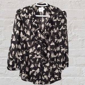Anthropologie HD in Paris ruffle blouse size 10